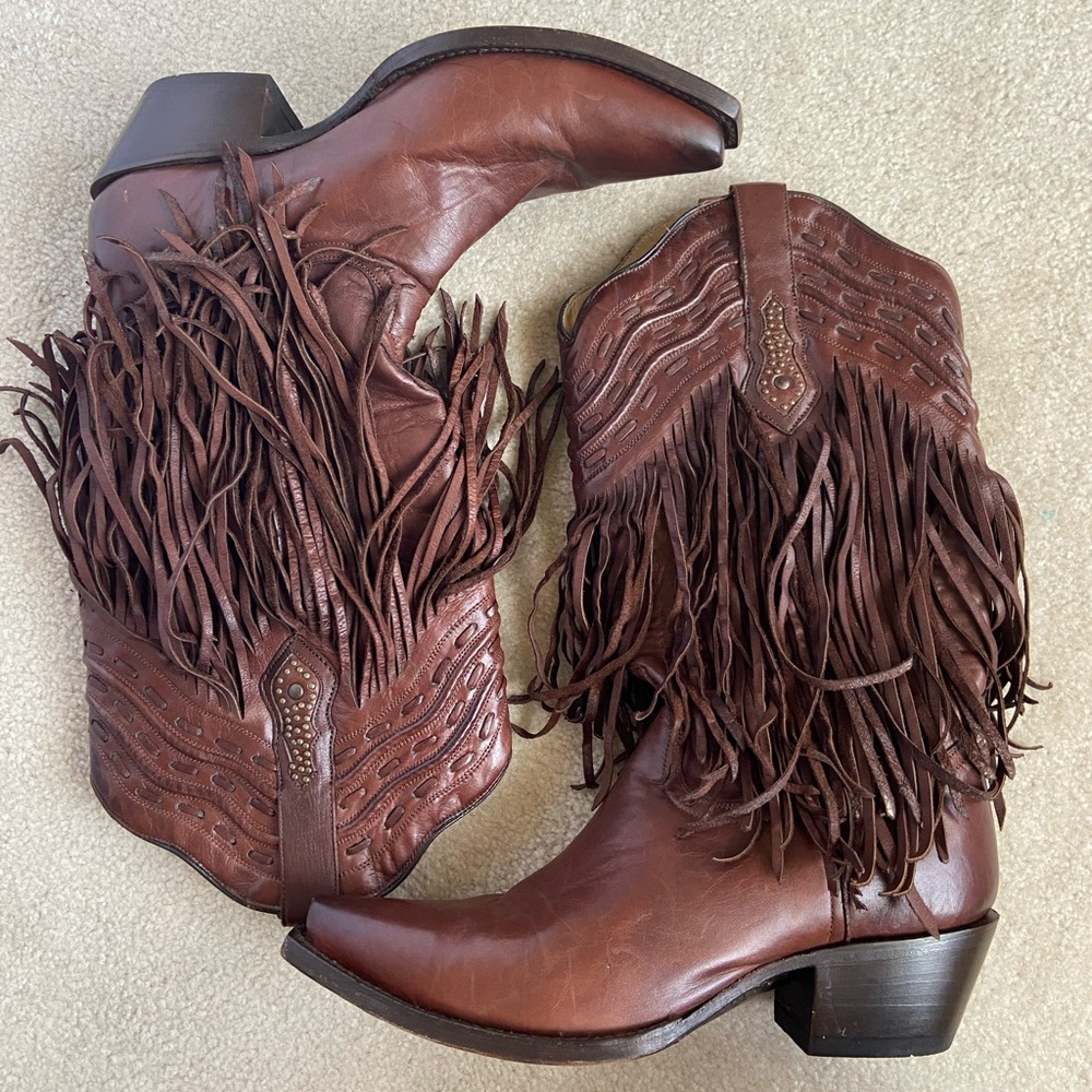 Corral Fringe Western Cowboy Boots *free shipping*